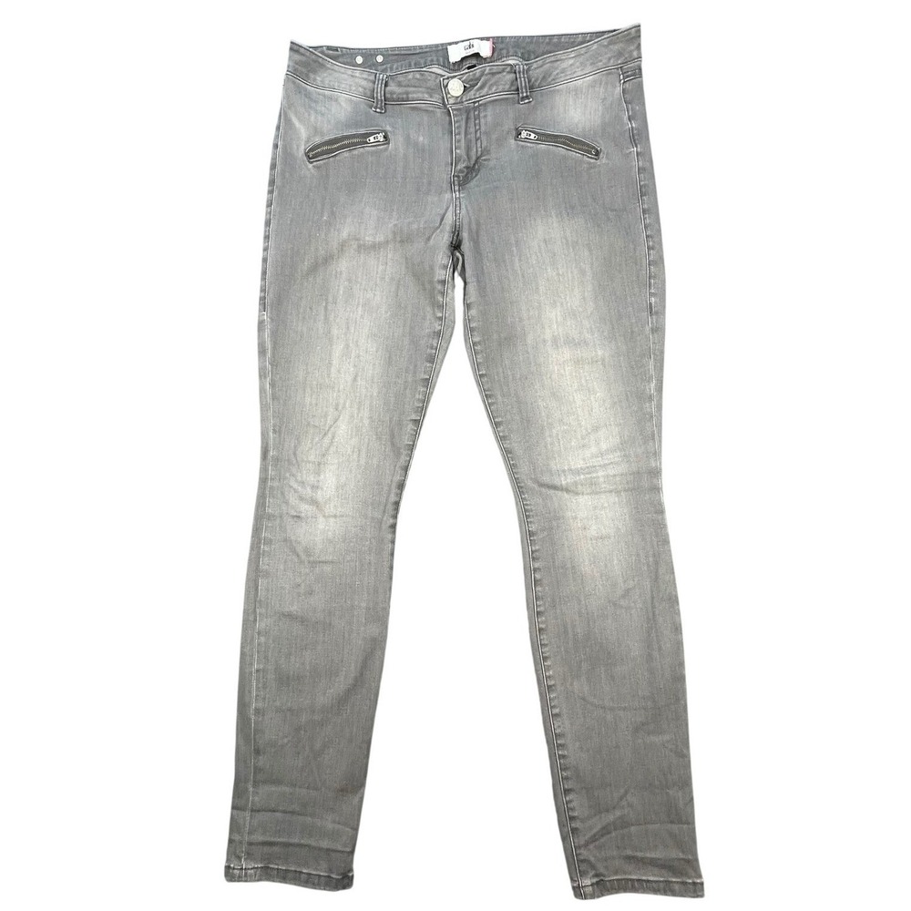 Cabi Gray Zipper Pocket Skinny Denim Jeans Women 10